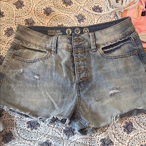 Rewash Blue High Waist Denim Shorts